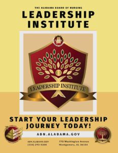 Alabama Board of Nursing Leadership Institute flyer
