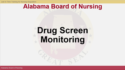 Drug Screen Monitoring