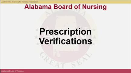 prescription verifications video