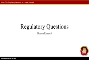 Regulatory Questions Video